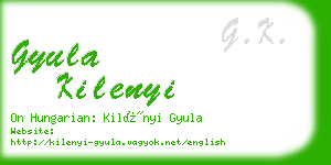 gyula kilenyi business card